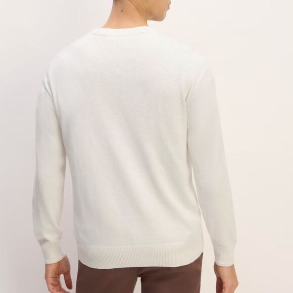 Everlane Men’s The No-Sweat Sweater Uniform Heather Canvas Large New with Tag - Picture 3 of 15